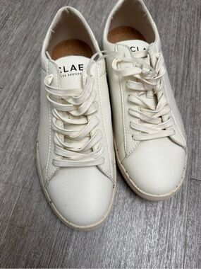 CLAE Bradley White Leather Sneakers Men’s 8 EU 41 Cork Footbed